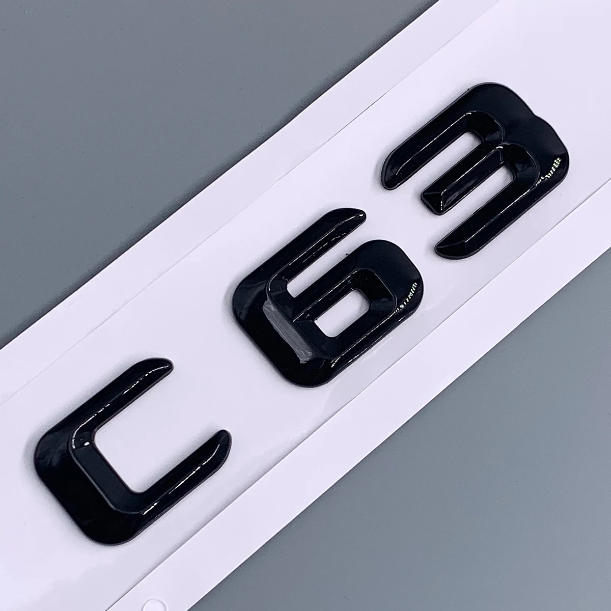 Original Size 1:1 Car rear tail Emblem Number letters Sticker For Mercedes Benz C63 C 63 Chrome Silver/ Matte Black | Автомобили и