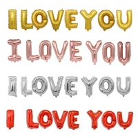 16 inch i love you letter balloon gold silver red rose gold aluminum foil balloon proposal party wedding decoration balloon