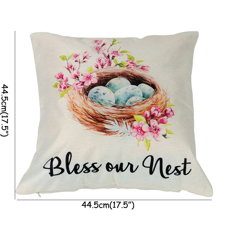 cushion cover-F Cyuan 30 см Пасхальные украшения из натурального ротанга венок для фотосъемки Христос воскрес с пасхальными яйцами Декор пасхальное детское платье вечерние свадебные сувениры Счастливой Пасхи вечерние подарки «сделай сам» - Цвет: cushion cover-F