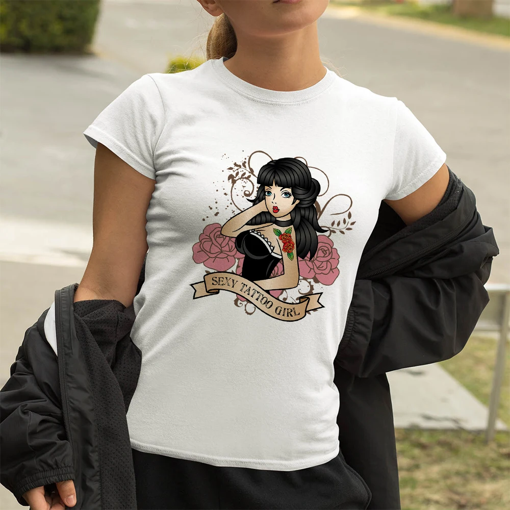 

Sexy Soft Girl Aesthetic Clothes T-Shirts Women Pulp Fiction Street Summer Y2k Fashion American Apparel Graphic Tees Wholesale
