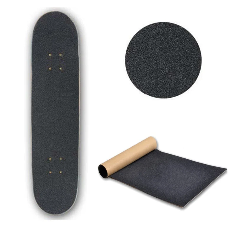 Black Skate Scooter Sandpaper Sticker 1PC Perforated Skateboard Deck Tape Sands Paper 80cm*20cm | Спорт и развлечения