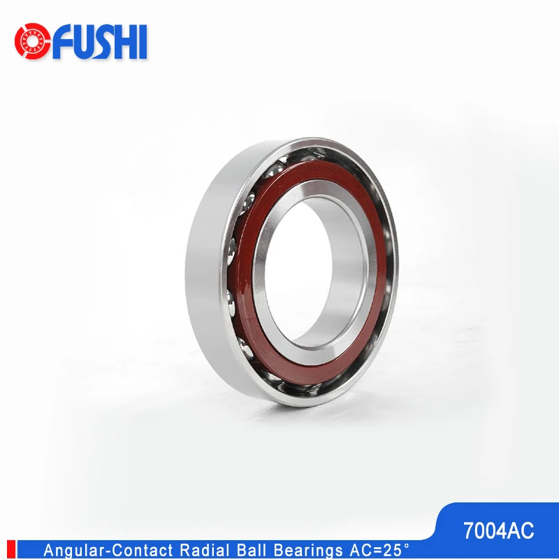

7004 AC Angular Contact Bearing 20*42*12 mm 2Pcs Spindle Bearings CNC ABEC-1 25 Contact Angle 7004AC Ball Bearings