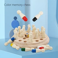 kids wooden color chess memory match stick fun game board puzzles educational toy cognitive ability learning toys for children