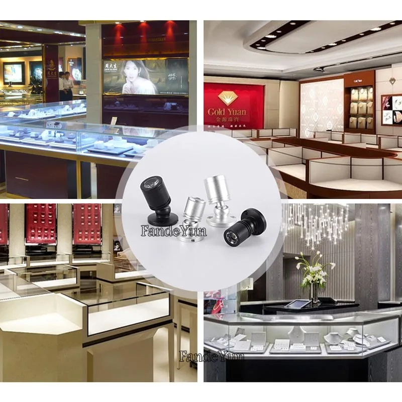 Светодиодный мини-светильник для шкафа 1 Вт 3 лампа подсветки 12 В постоянного тока