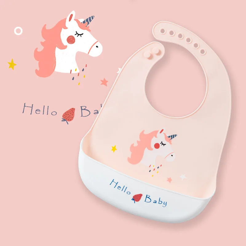 

Waterproof Baby Bib Bandana Food Grade Silicone Baby Feeding Bib Saliva Towel Girl Boy Bibs Burp Cloths