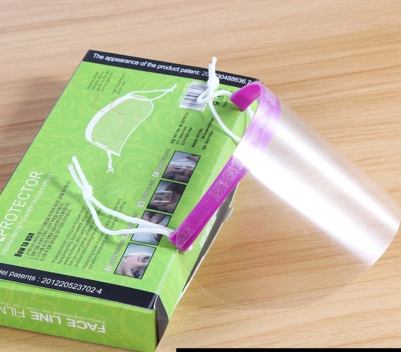 50 шт./лот одноразовые прозрачные пластиковые защитные маски для лица