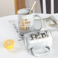 marbled mug creative milk cup ceramic tea cup light luxury afternoon tea cup high end office home