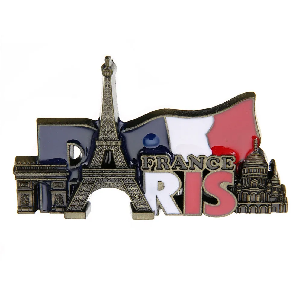 Франция Париж достопримечательность туристическая башня сувенир 3D магнит на