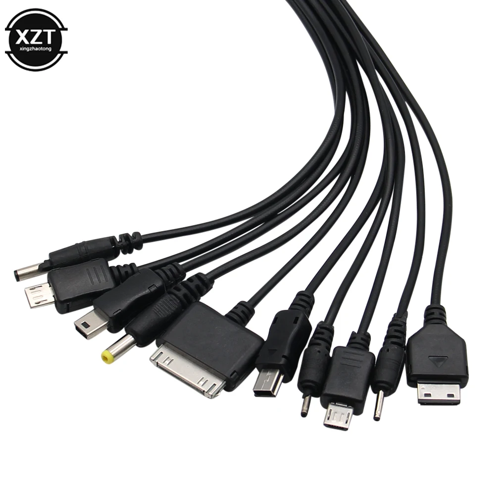 Новинка 1 шт. 10 в Micro USB мульти зарядное устройство usb кабели для мобильных