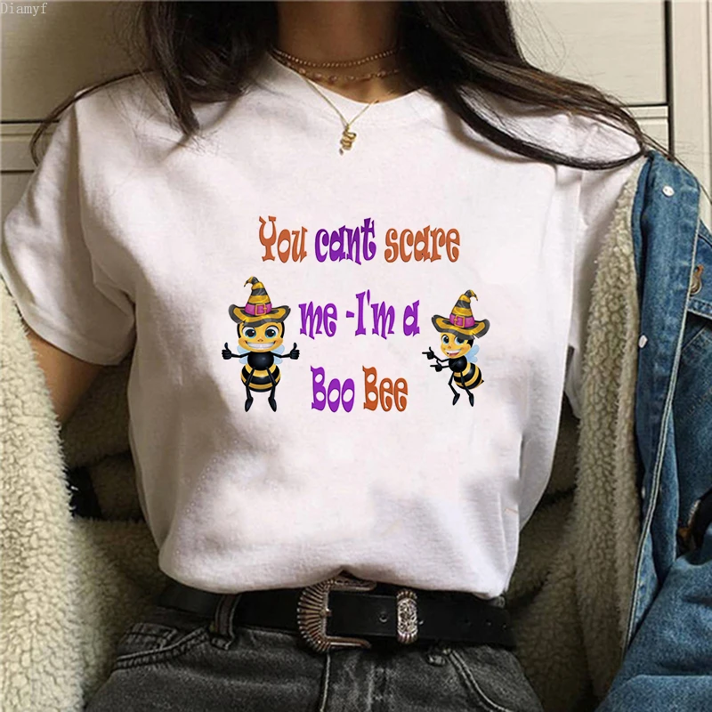 

funny boo bees letter print t shirt women vogue bee graphic tshirt camisetas mujer harajuku shirt kawaii clothes female t-shirt