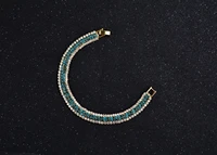 bridal wedding roman fashion crystal bracelet jewelry shiny rhinestone chain bracelet for female