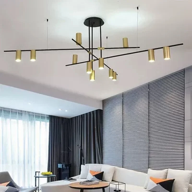 Креативная художественная линия геометрические золотисто-черные подвесные