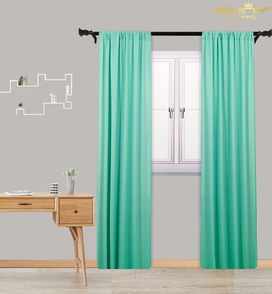 Light Green-1 panel Бордовая прозрачная занавеска на окно 29x96 дюймов, 1 панель, бордовые шифоновые занавески для гостиной, тюль, шифон, Backdrop-M190919 - Цвет: Light Green-1 panel