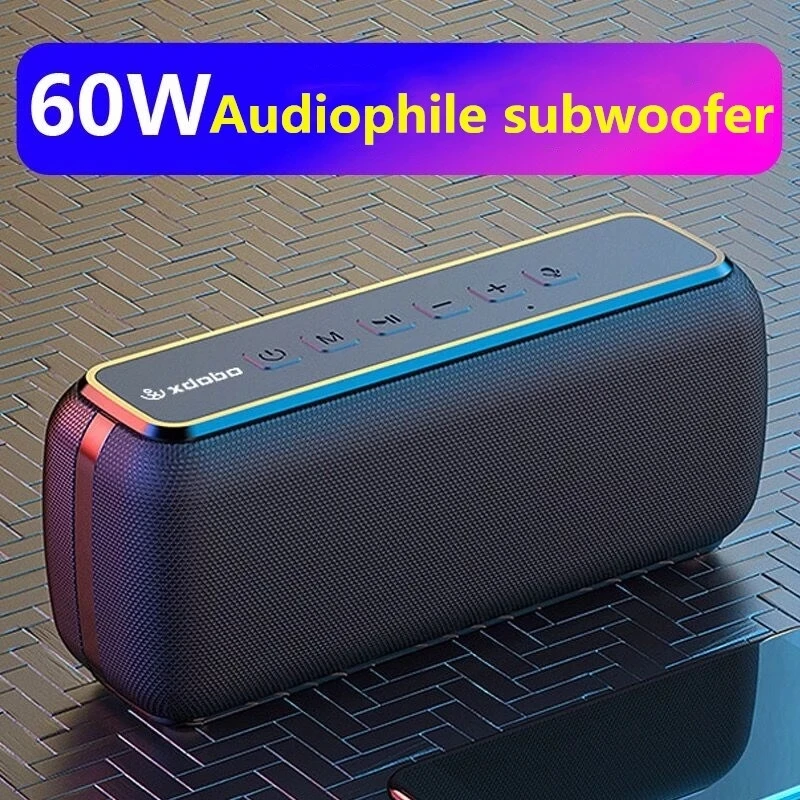 Bluetooth-динамик XDOBO X8 водонепроницаемая IPX5 Колонка 60 Вт Bluetooth 100% сабвуфер с супер