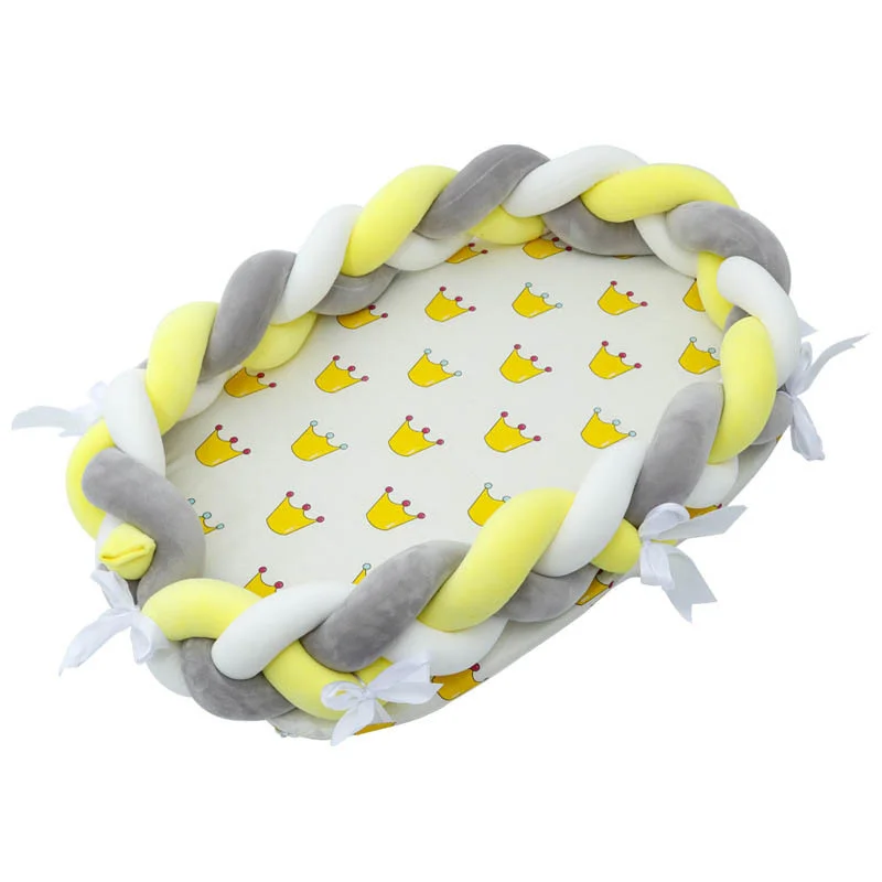 

Portable Bionic Bed Toddler Cotton Cradle Baby Bassinet Bumper Portable Sleeper Baby Nest for Newborn Sleep Pad 0-12 Months