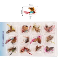 12pcs fly fishing lure insects style salmon flies trout single nymph hooks wet fly fishing lures fishing tackle