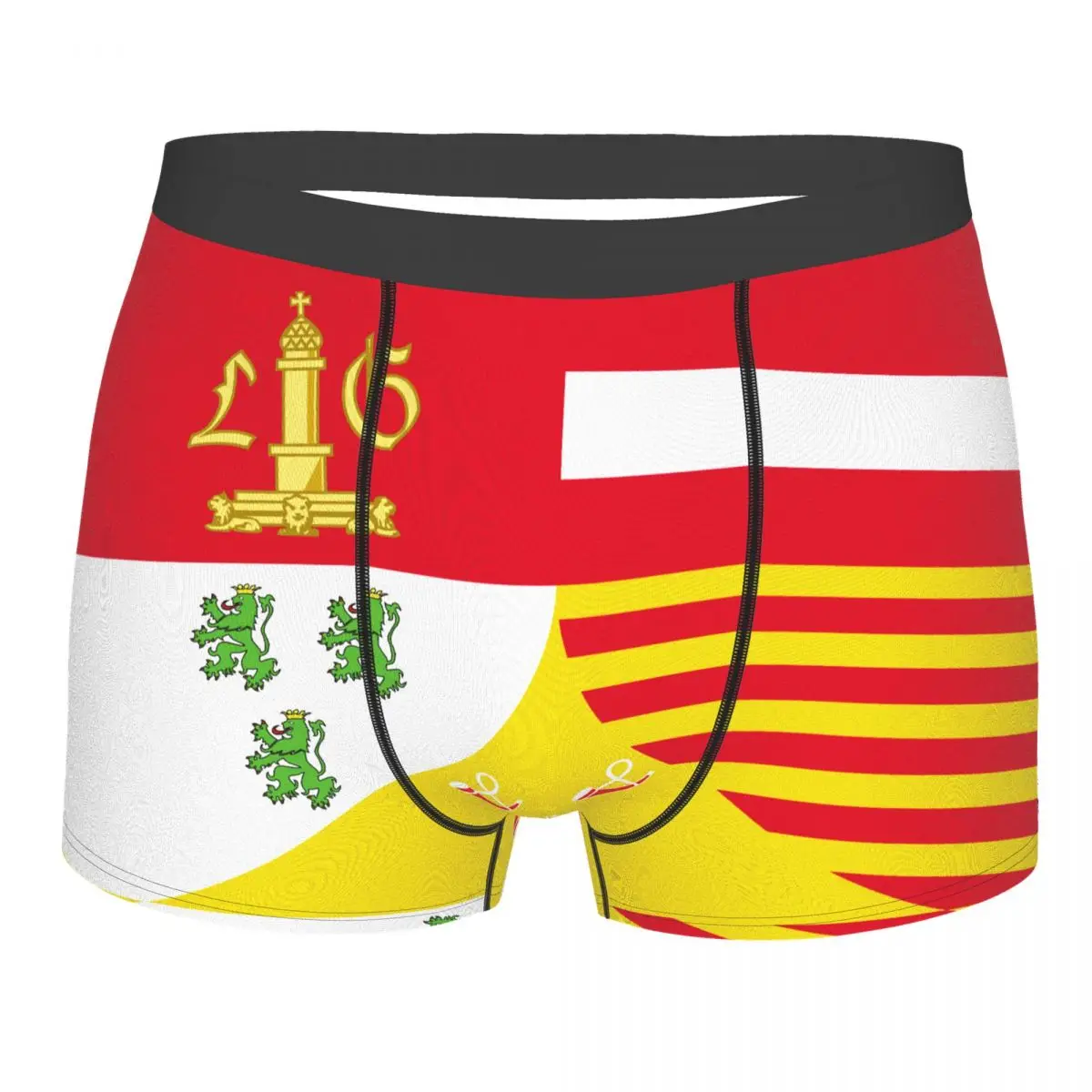 Flag Of The Province Of Liège Men's Boxer Briefs Belgian Funny Sarcastic elastic pants for men