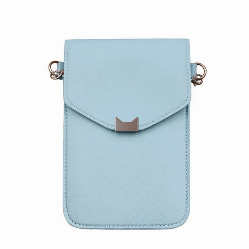 

Lightweight Leather Phone Purse, Small Crossbody Bag Mini Cell Phone Pouch Shoulder Bag with Chain Strap for Women