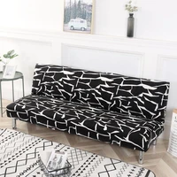 folding sofa bed cover sofa covers spandex stretch elastic material double seat cover slipcovers for living room geometric print