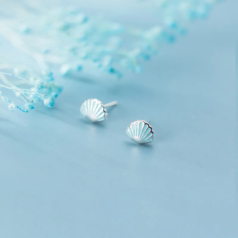 

La Monada Open Shell Earings Studs 925 Sterling Silver Fine Jewelry Minimalist Stud Earrings For Women Silver 925 Korean