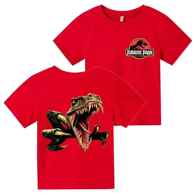 

Kid t shirt for girls clothes childrens birthday tshirt baby Jurassic park game graphic short sleeve kids boys Hip Hop clothing