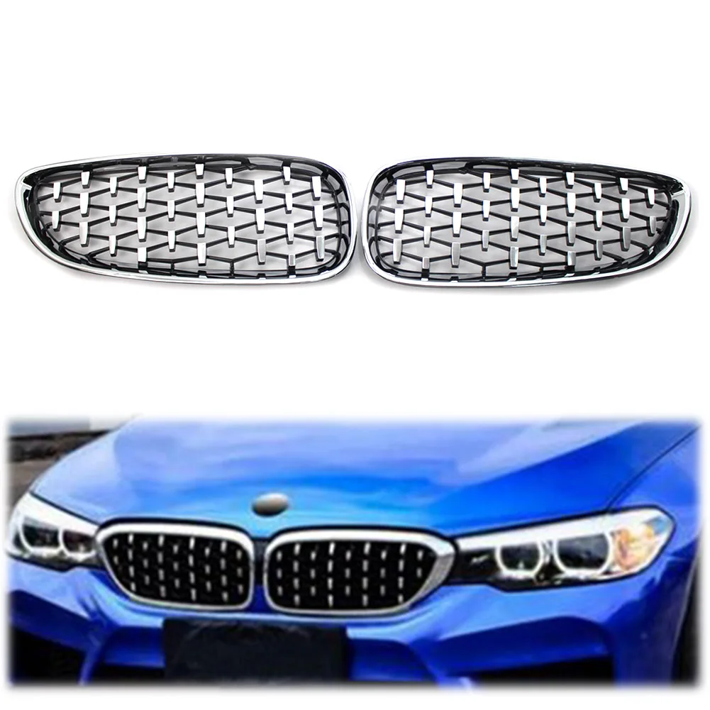 

1​Pair Chrome Diamond Meteor Style Car Front Kidney Mesh Grill Grille for BMW E89 Z4 2009 2010 2011 2012 2013 2014 2015 2016