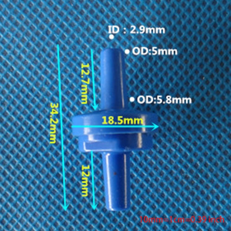 

P31E Plastic Check Val ve Ozone Resistan 1 Way Water Non Return Compatible with Fuel Gas Liquid Air 1 Pc 3/4 /7mm