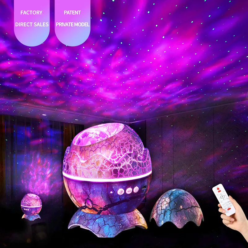 

Dinosaur Eggs Galaxy Projector Bluetooth LED Star Light Projector for Bedroom Decor Party Remote Control Night Lamp White Noise