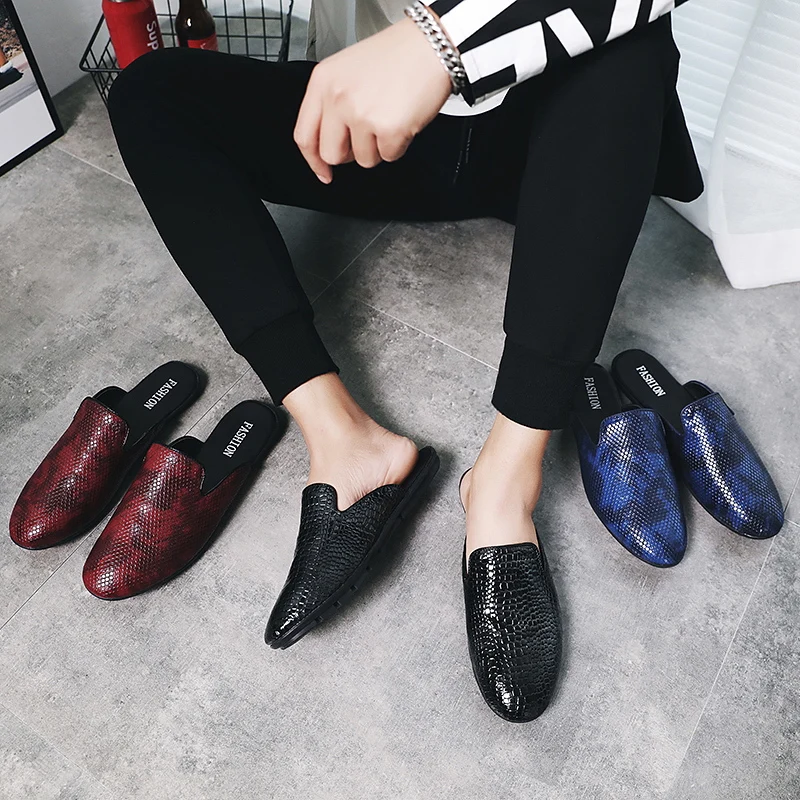 

Leather Slippers Men Beach Sandals For Men Zapatos De Los Hombres Zapatillas Designer Mules outdoor Fashion Beach Shoes Slides