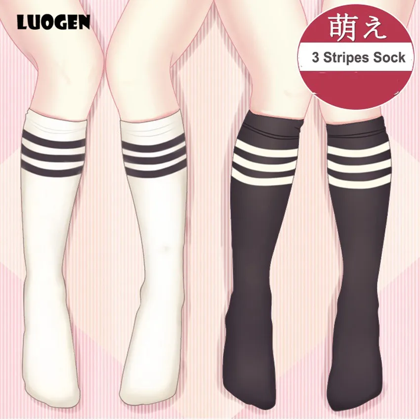Кавайная женская школьная форма JK в японском стиле с 3 полосками бархатные чулки
