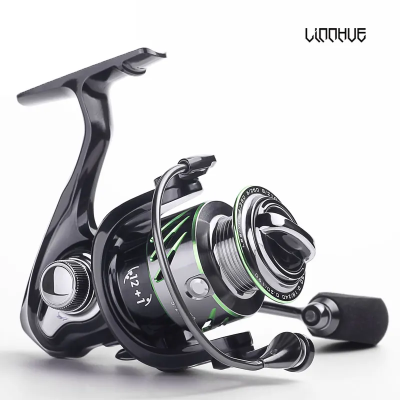 

LINNHUE New Fishing Reel 9+1 Metal Bearings 5.2:1 Gear Spinning Reel1000H Max Drag Power Carp Fishing For Bass Tackles