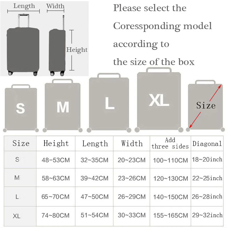 Дорожный Чехол для чемодана дорожная сумка с 3D принтом защитный чехол багажа