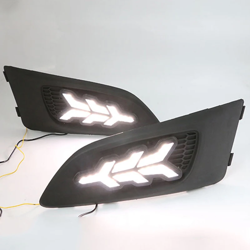 1 Set Car LED DRL Light Daytime Running Daylight With Turn Signal Lamp For Chevrolet Chevy AVEO Sonic 2011 2012 2013 |