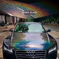 holographic rainbow laser diamond black car sticker glossy film vinyl wrap decals sheet more size more color options