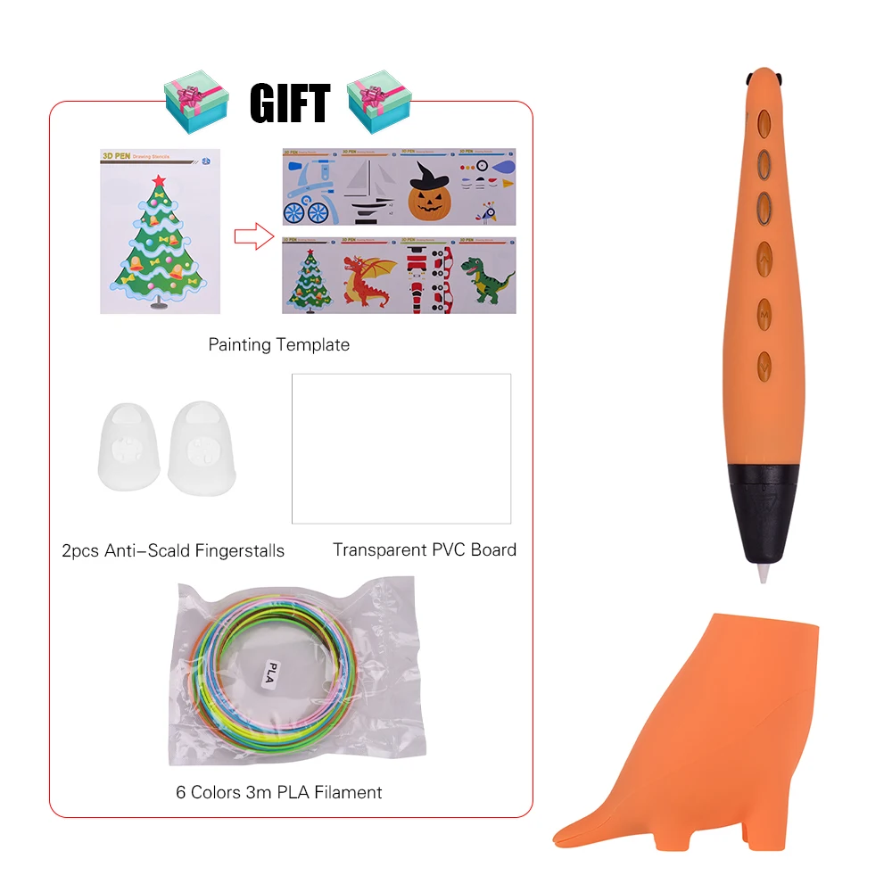 3D Ручка Очаровательная в форме динозавра интеллектуальная для принтера 2