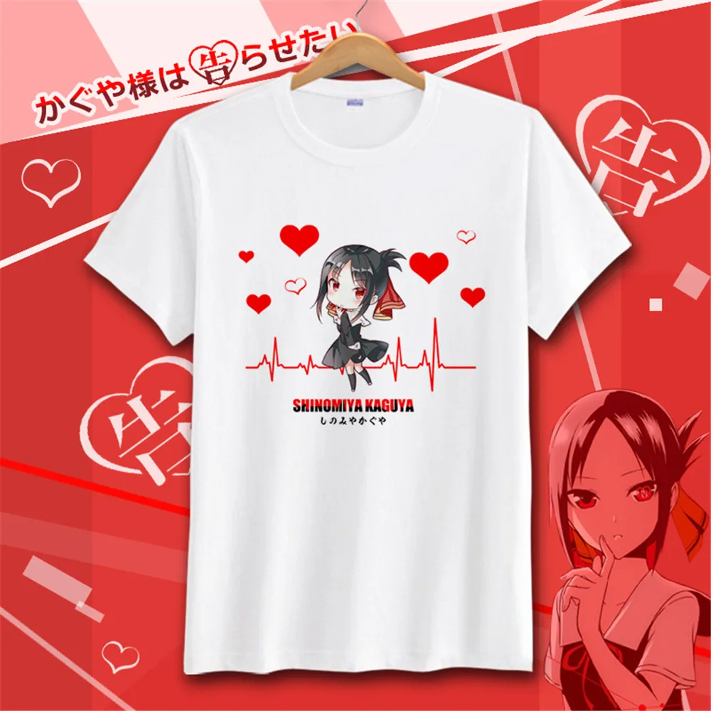 Japan Anime Kaguya-sama: Love Is War Chika Fujiwara Cosplay Costume T-shirt adult kid Summer T-Shirt Short Sleeve Tee Tops | Тематическая