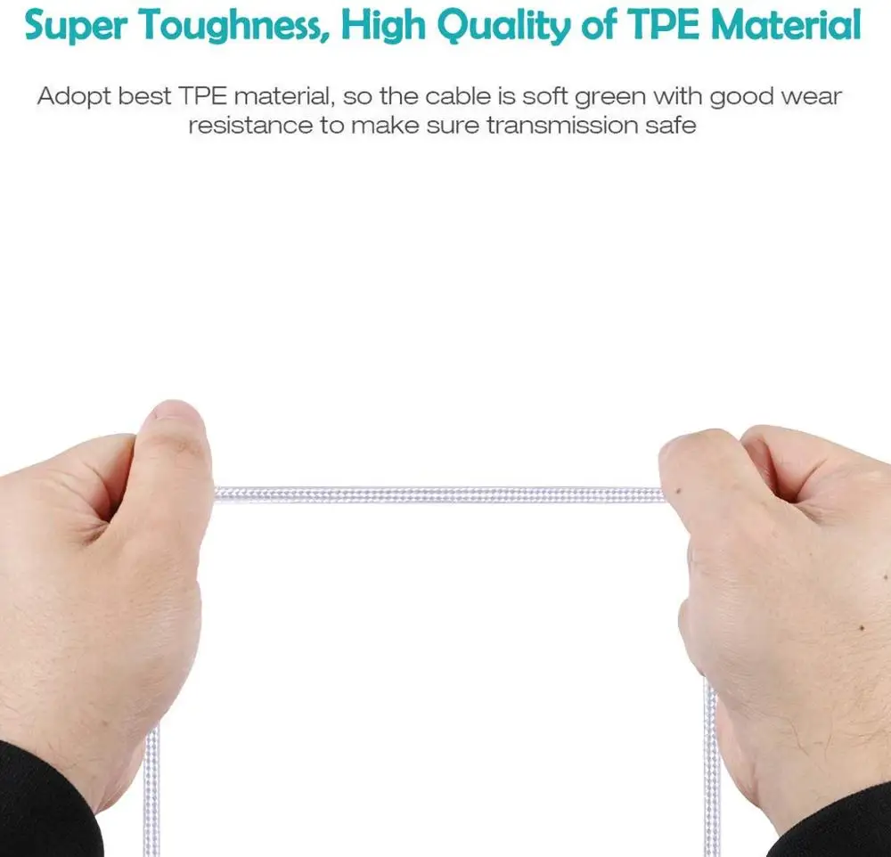 

USB Cable for iPhone 30 Pin Nylon Braid Fast Charger Data Cable for Apple iPhone 4 4s 3G 3GS 2G iPad 1/2/3 iPod Touch iPod Nano