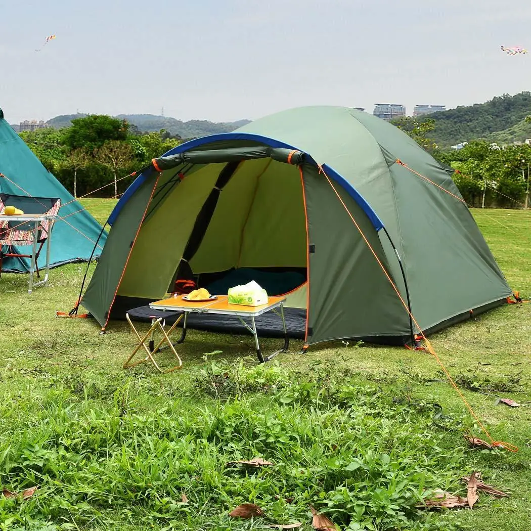 

4 Person Camping Tent Waterproof Windproof Anti-UV Beach Hunting Hiking Shelter for Fishing Hiking Beach Travel 4 Season Tent