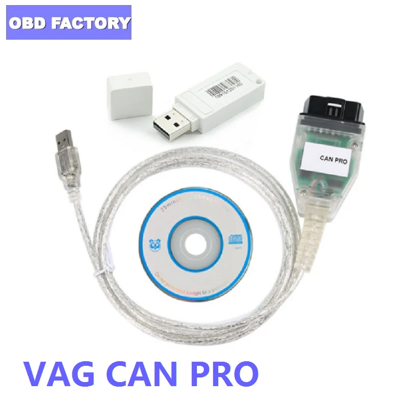 Диагностический кабель Can Pro 5.5.1 с ключом VCP сканер для Vag Bus UDS K line V5.5.1 FT245RL