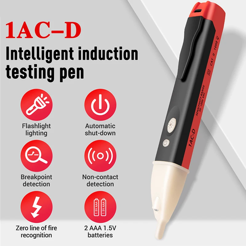 1AC-D Non-contact Test Pen Tester Electric 90-1000V Induction Test Pencil Electroscope for Electrician Electric Indicator