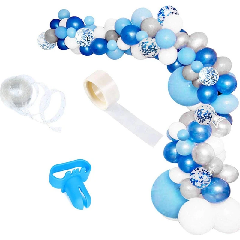 

135Pcs Balloon Blue White Garland Arch Kit Birthday Party Ice Snow Queen Ballon Baby Shower Decoration Globos Kids Gifts