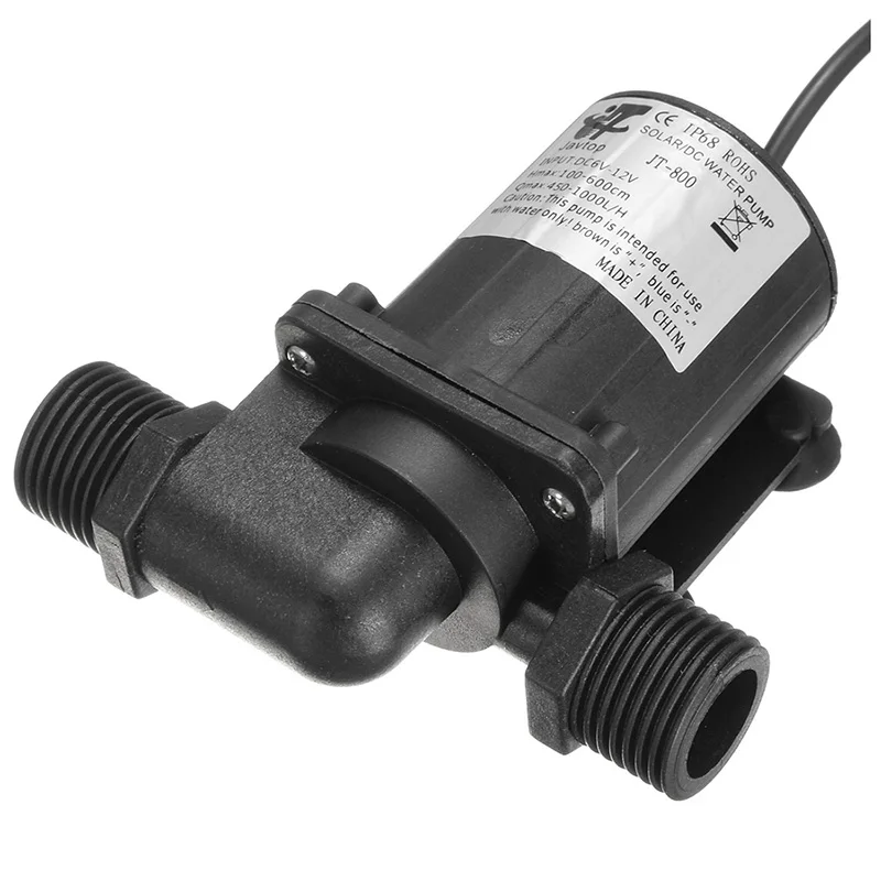 

DC 12V Electric / Solar Brushless Motor Water Pump Aquarium Fountain 1000L/H Black