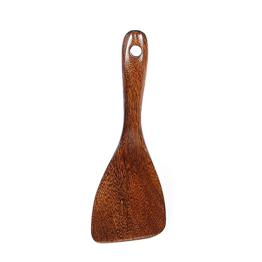2 1 PC Wooden Rice Spoon Slotted Spatula Spoon Cutlery Suit Natural Wood Children's Healthy Dinnerware For Kitchen Supplies - Цвет: 2