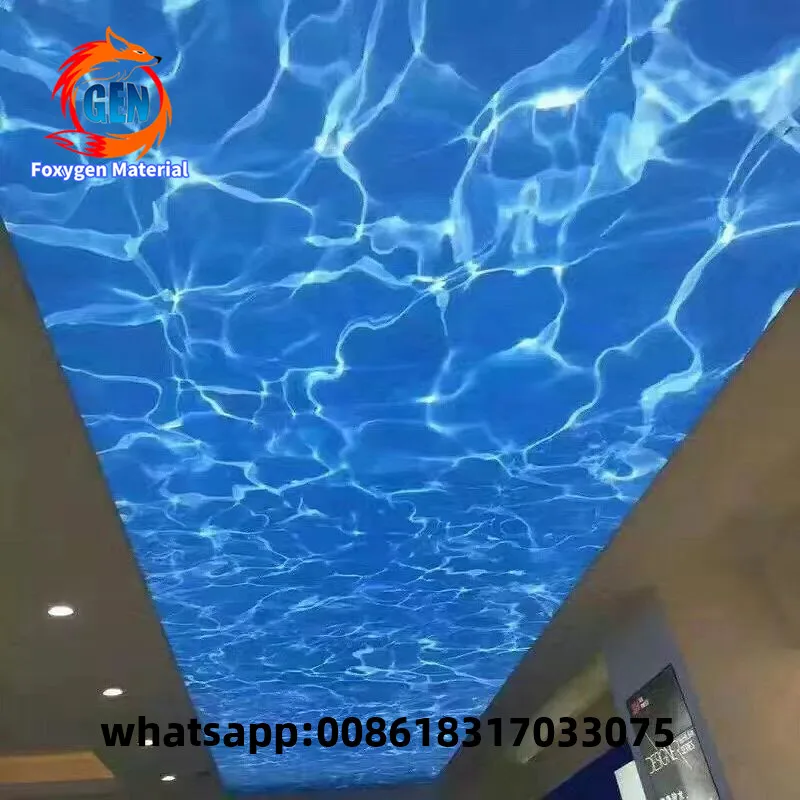 

3d printed blue sky designs stretch ceiling film good quality