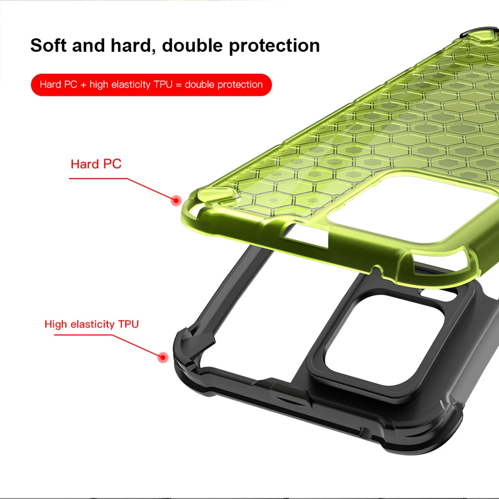 keysion shockproof case for realme 8 5g 9 pro 7 gt neo q3 c20 c17 c15 c11 honeycomb phone cover for oppo a94 a74 a54 a93 a73 free global shipping