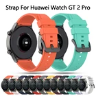 Ремешок силиконовый для HUAWEI WATCH GT 2 4642 мм, сменный Браслет в официальном стиле для наручных часов huawei GT 2 Pro GT 4642 мм