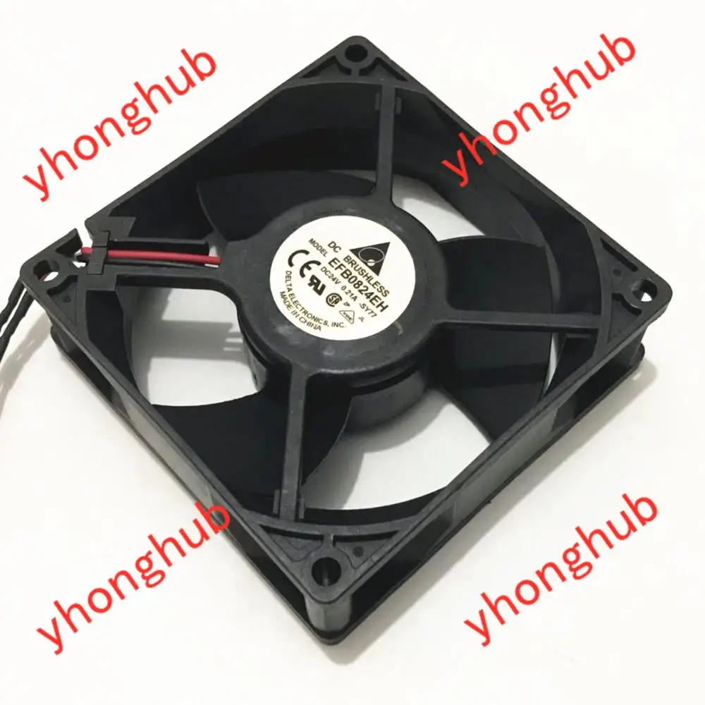Delta Electronics EFB0824EH SY77 DC 24V 0.21A 80x80x25 мм 2 провод Сервер вентилятор охлаждения|Кулеры и