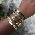 Женские браслеты на запястье из нержавеющей стали с золотым именем, рождественское Ювелирное Украшение на день рождения BFF