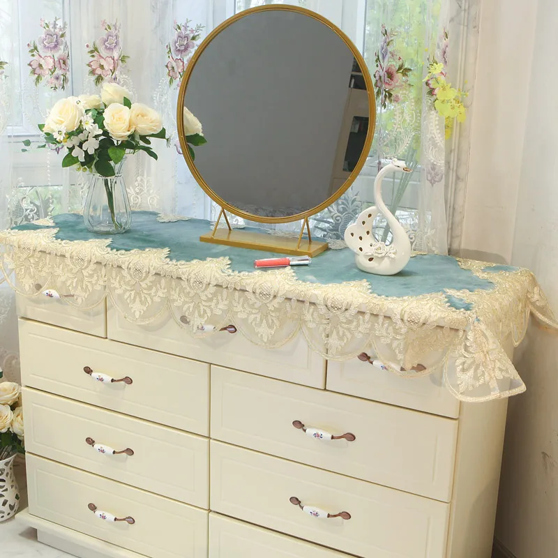 Кружевная бархатная Лоскутная Пылезащитная скатерть Европейская принцесса