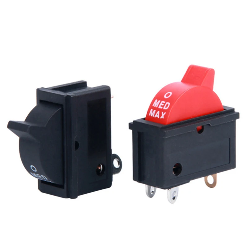 

High-power Power Switch KCD16-103 3 Feet 3 Gears Copper Foot Contact For Motorcycle Water Dispenser Hair Dryer Rocker Switch 10A